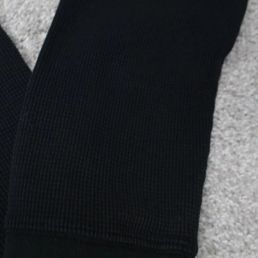 Rocawear Waffle Knit Shirt Adult 2XL XXL Black Long Sleeve Pullover‎ Crewneck